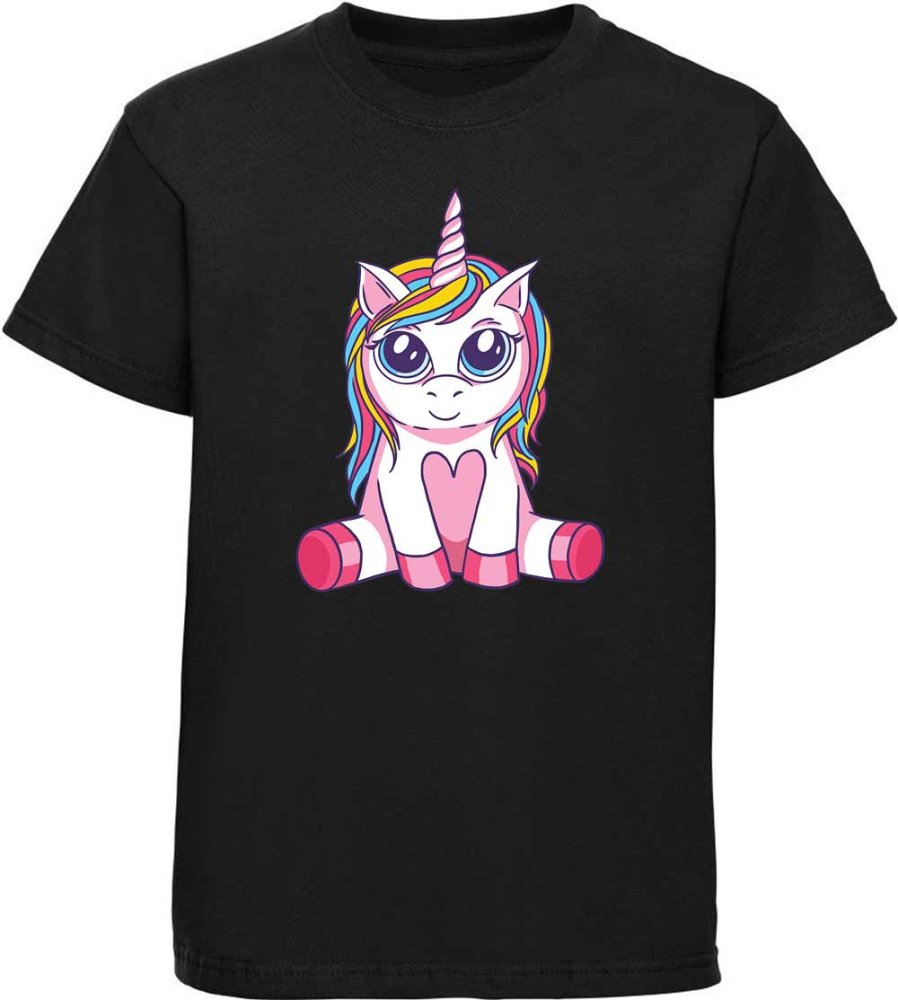 Printed Kids T-Shirt Sitting Unicorn